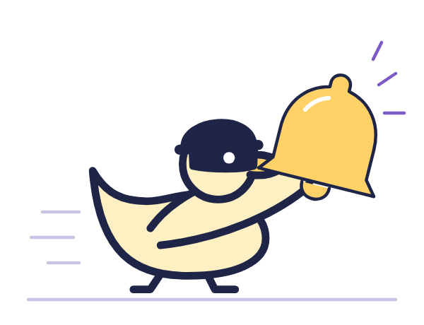 The fallo duck in a robber’s mask, running off with YouTube’s bell